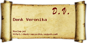 Denk Veronika névjegykártya